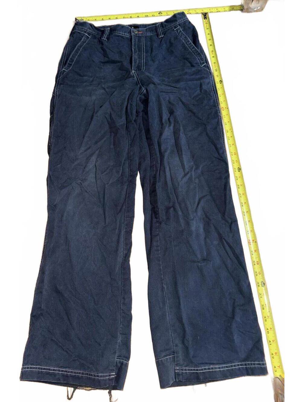 Vintage Express Men's Navy Blue Cotton Pants W32 L34